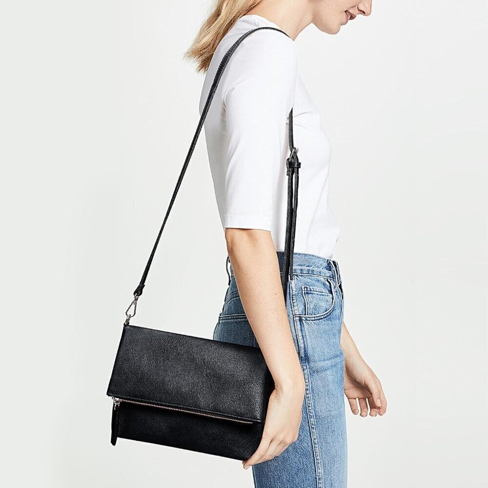 Vegan Leather Crossbody Bag Women Small Shoulder Purse Adjustable Strap - Picture 3 of 8